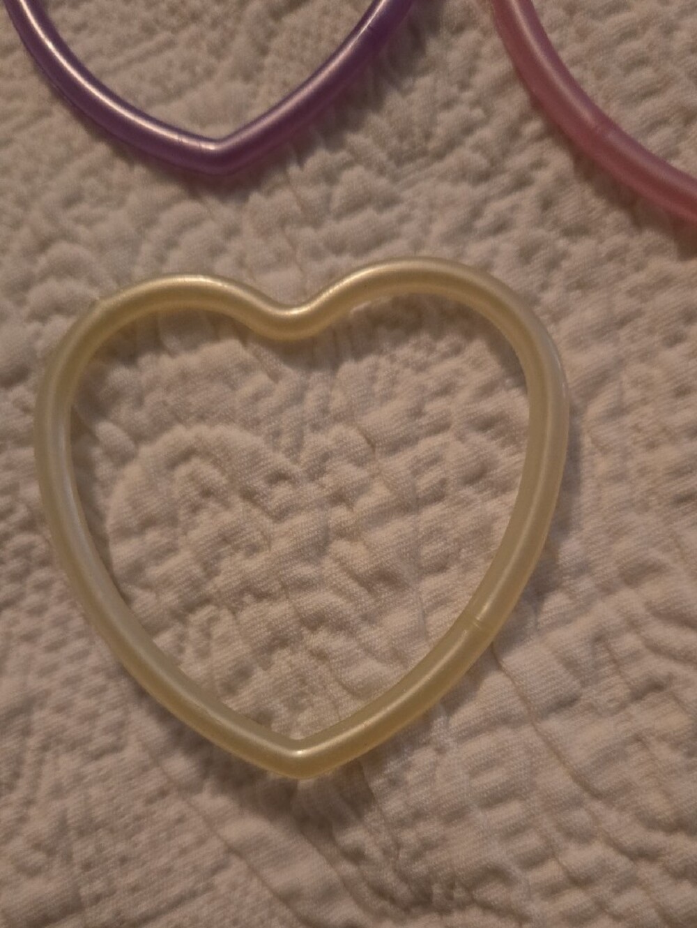 5 For 25! Pastel Heart Bangle Bracelet Set for Kids — Pink, Purple, Blue, Yellow - Picture 5 of 6